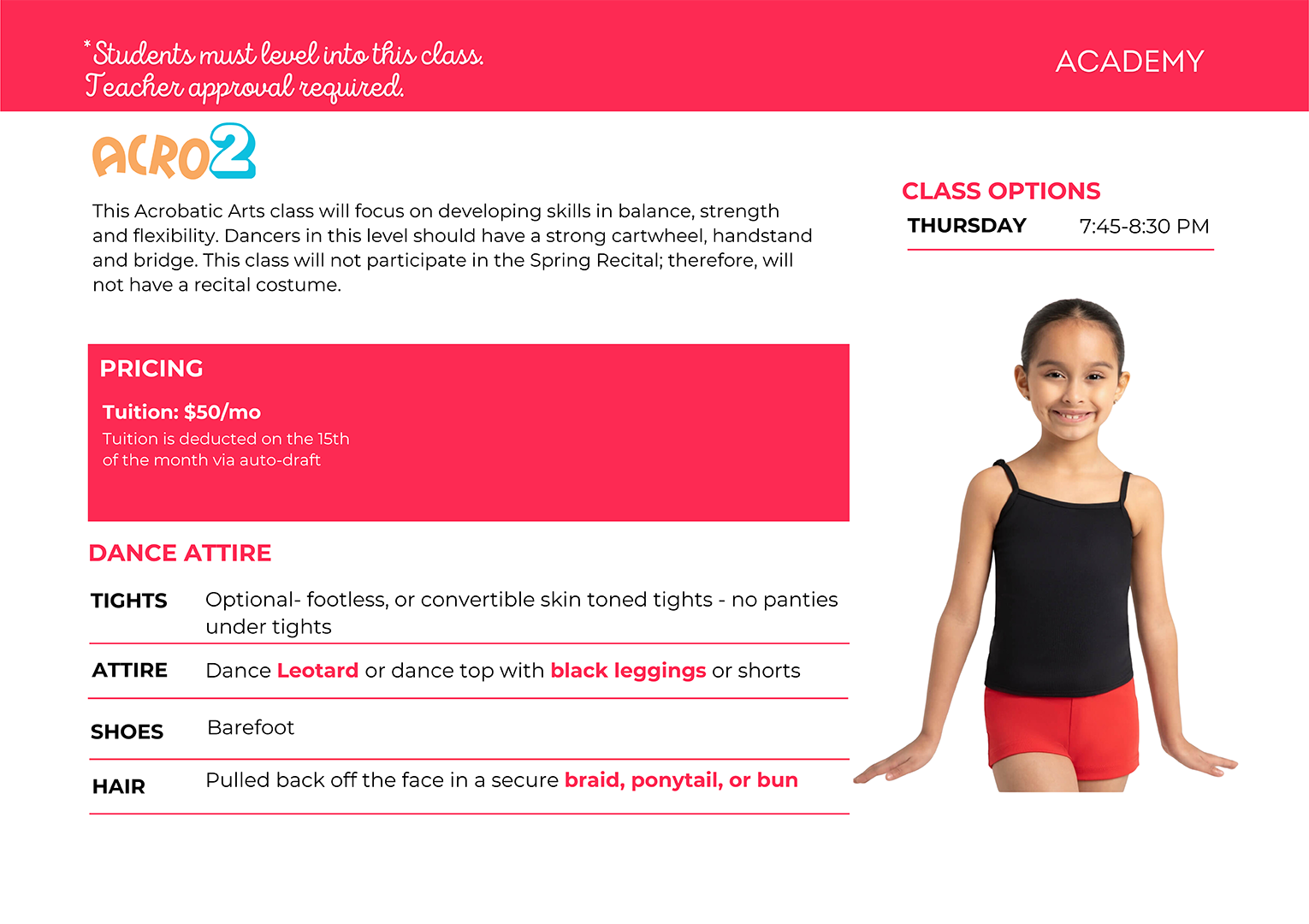 Acro 2 Dance Class